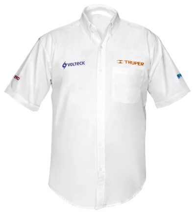 Camisa blanca, manga corta, talla mediana CAM-BCO-CM 60365 Truper