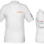 Playera tipo polo blanca talla Chica