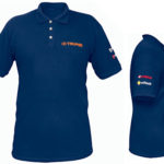 Playera tipo polo azul talla Chica
