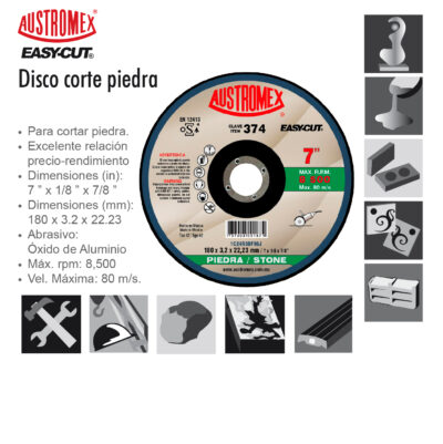 DISCO PARA CORTE PIEDRA 374 AUSTROMEX EASY CUT 7