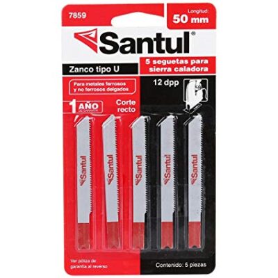 Seguetas para caladora zanco Up/metales 12 dientes por pulgada juego de 5 piezas SANTUL 7859