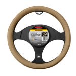 Cubrevolante de piel color camello Mikels CU-PC