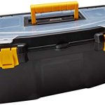Caja para herramienta 19 pulgadas color negro con accesorios y charola con organizadora amarilla SANTUL 6410