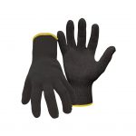 Guante de algodón poliéster con overlock color negro mediano SANTUL 9013