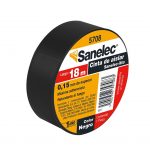 Cinta de aislar negra 18 mm x 18 m SANELEC 5708