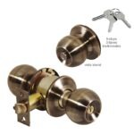 Cerradura de pomo para recamara laton antiguo