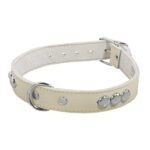 Collar para perro de cuero 1 blanco