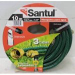 Manguera reforzada 3 capas tramado nylon 10 m conex 1/2 SANTUL 5665