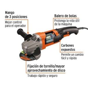 Esmeriladora angular 4 1/2" 1300w ESMA-4-1/2A10 16684 Truper 1