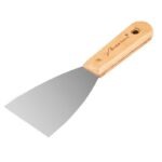 Espatula flexible de acero inoxidable mango de madera 2 pulgadas