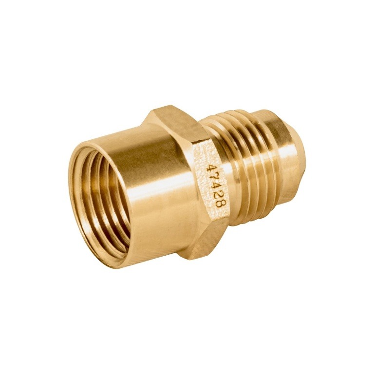 Niple para gas 3-8 X 3-8 campana de latón CLG-491 47428 Foset