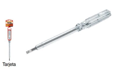 Probador de corriente alternacon clip para bosillo cable 14 cm SANELEC 1575