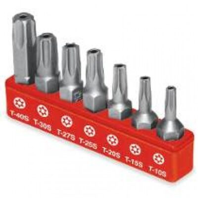 Puntas para desarmador torx de1 con seguro juego de 7 piezas SANTUL 7474
