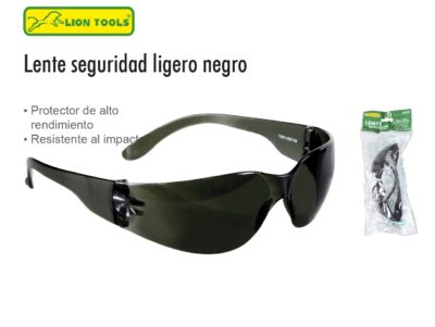 LENTE DE SEGURIDAD LIGERO NEGRO LION TOOLS