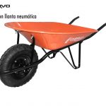 CARRETILLA CUERVO CT-40R NARANJA CON LLANTA NEUMATICA 4 CAPAS