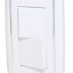 Apagador doble con placa línea vicenza SANELEC 4452