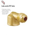 CODO PARA ESTUFA DE 90° LATON 3/8 FLARE x 3/8 HNPT  IUSA 312014