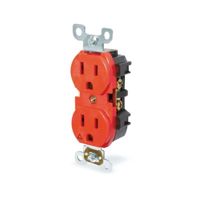 Placa para contacto doble naranja granel SANELEC 4299