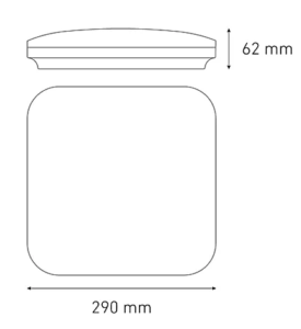 L5242-530 Magg CL SQ 300 Plafon cuadrado dimmable 19w 6000k 2 magg CL SQ 300