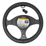 Cubrevolante de piel color negro Mikels CU-PN
