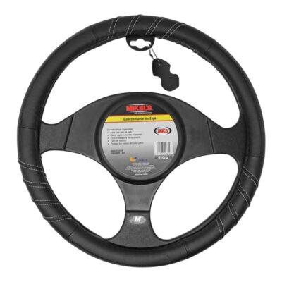 Cubrevolante de piel color negro deportivo Mikels CU-PD