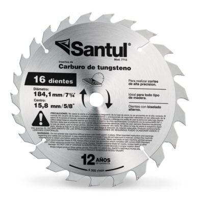 Sierra circular para madera 40 dientes 8 1/4 SANTUL 7717