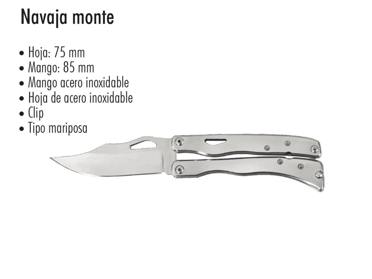 Navaja Mariposa Tornasol Balisong Acero Inxidable Lion Tools