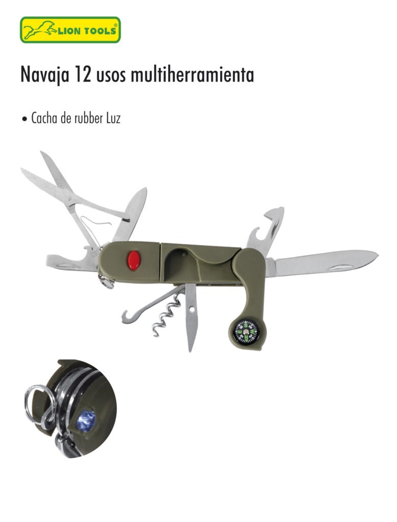 NAVAJA MULTIHERRAMIENTA 12 USOS LION TOOLS 2