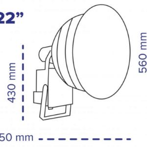 campana 22 PULGADAS 1000W