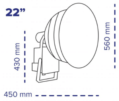 campana 22 PULGADAS 1000W