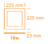 Plafon Ledvance insert cuadrado 18w 6500k precio 1