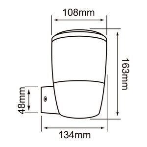 Luminaria led para muro exterior 8w 4000k tecnolite 