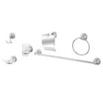 Accesorios para baño cromados 6 piezas