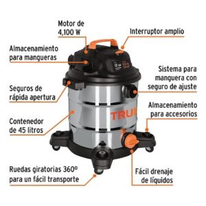 Aspiradora acero inoxidable 12 galones 1