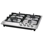 Parrilla de gas 4 quemadores acero inoxidable