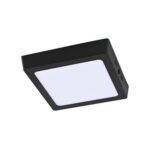 12PTLLEDC30MVN Tecnolite Plafon led cuadrado negro sobreponer 12w 3000k