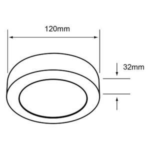 Plafon led redondo sobrepuesto negro 6w 3000k tecnolite