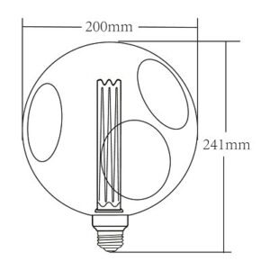 3DG200LEDFC20VAH Tecnolite foco tipo vintage redondo 3.5w E27 2 3DG200LEDFC20VAH Tecnolite foco tipo vintage redondo 3.5w E27 1