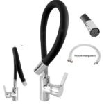 Monomando para fregadero cuello flexible de silicon