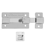 Pasador de barra para puerta cromado 5 1-2