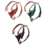 Pechera para perro de cuero grande