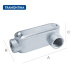 Caja de derivación LL 1 pulgada tramontina