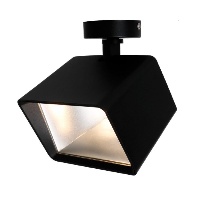 Spot cuadrado construlita sobreponer negro 42w 3000k