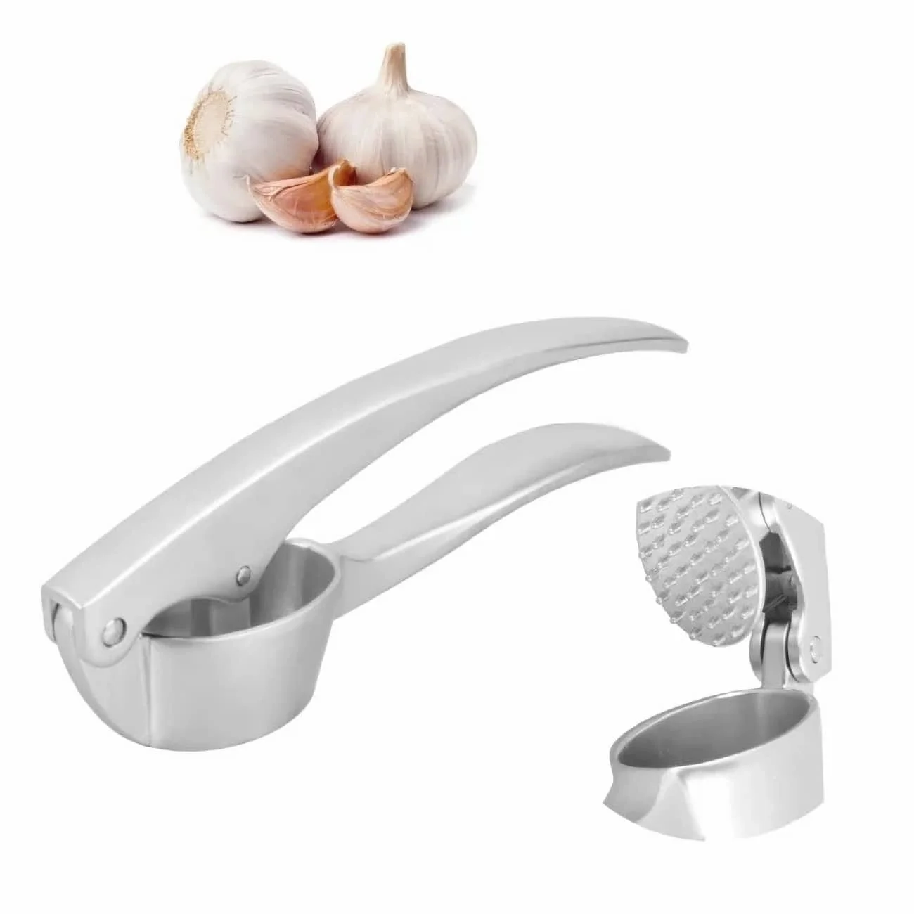 Triturador de ajo de acero inoxidable 1 Triturador de ajo de acero inoxidable