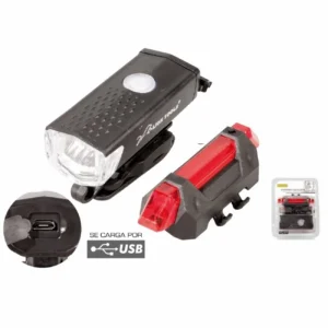 Juego de lámparas trasera y delantera para bicicleta