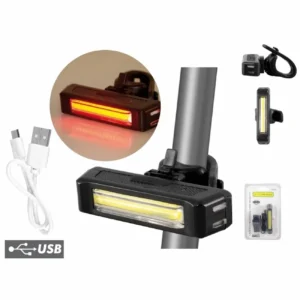 Lampara delantera y trasera para bicicleta recargable