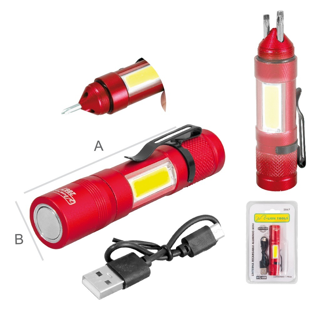Linterna led de bolsillo con iman 1 Linterna led de bolsillo con iman