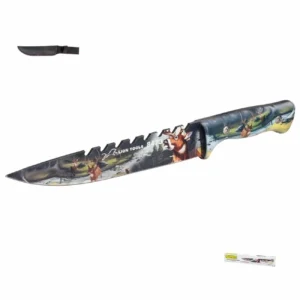 Cuchillo de caza 8 pulgadas grabado de venado