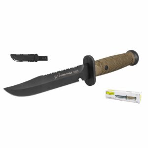 Cuchillo de monte 7 pulgadas pavonado mango texturizado