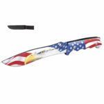 Cuchillo de monte 8 pulgadas diseño de bandera
